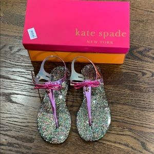 Never worn sparkle Kate Spade Sandals - size 6